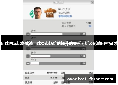 足球国际比赛成绩与球员市场价值提升的关系分析及影响因素探讨